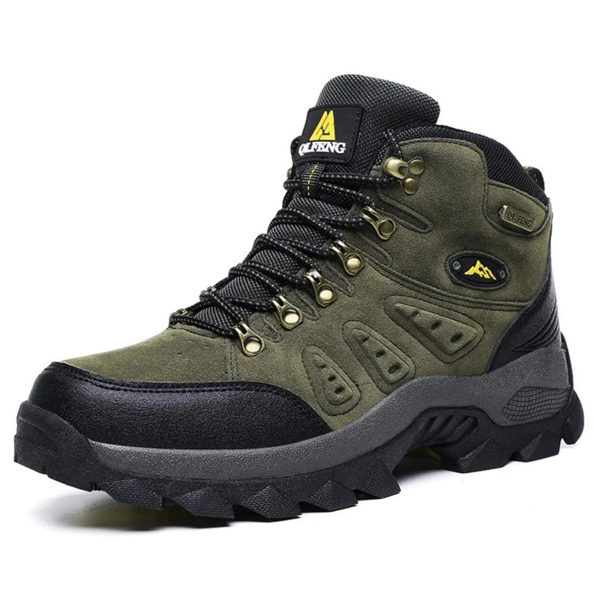 Waterproof Walking Boot with Supportive High-Top Design and Lace-Up - Image 1