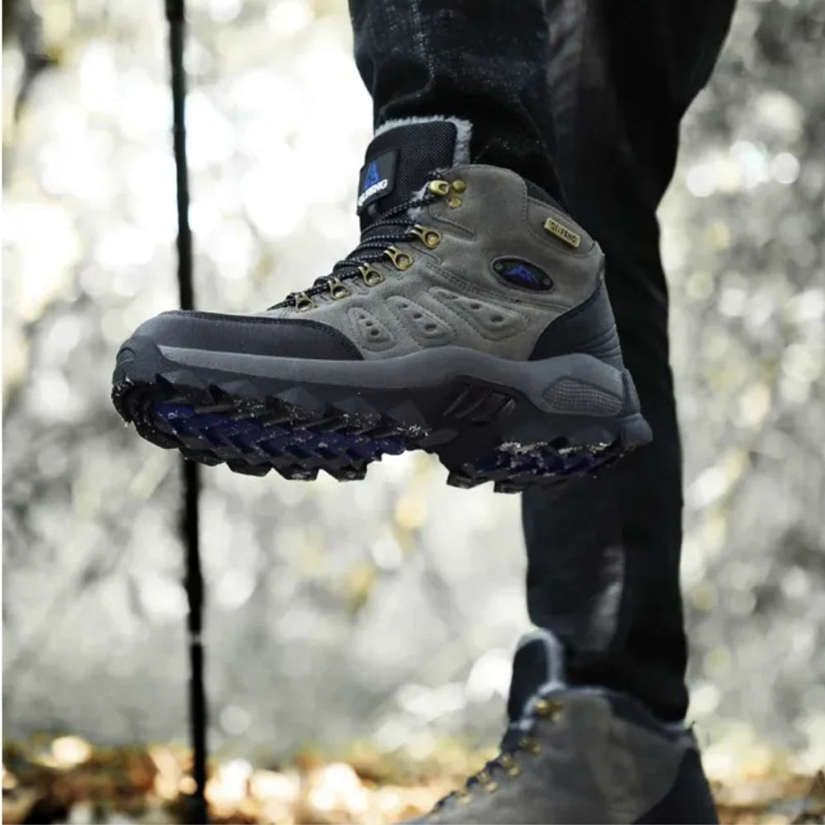 Waterproof Walking Boot with Supportive High-Top Design and Lace-Up - Image 7