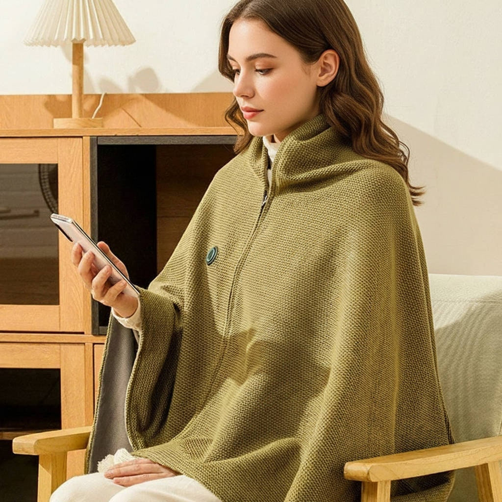 Wearable Heated Blanket With USB Power 8 Heating Zones And Integrated Hood Design For Cozy Warmth - Image 7