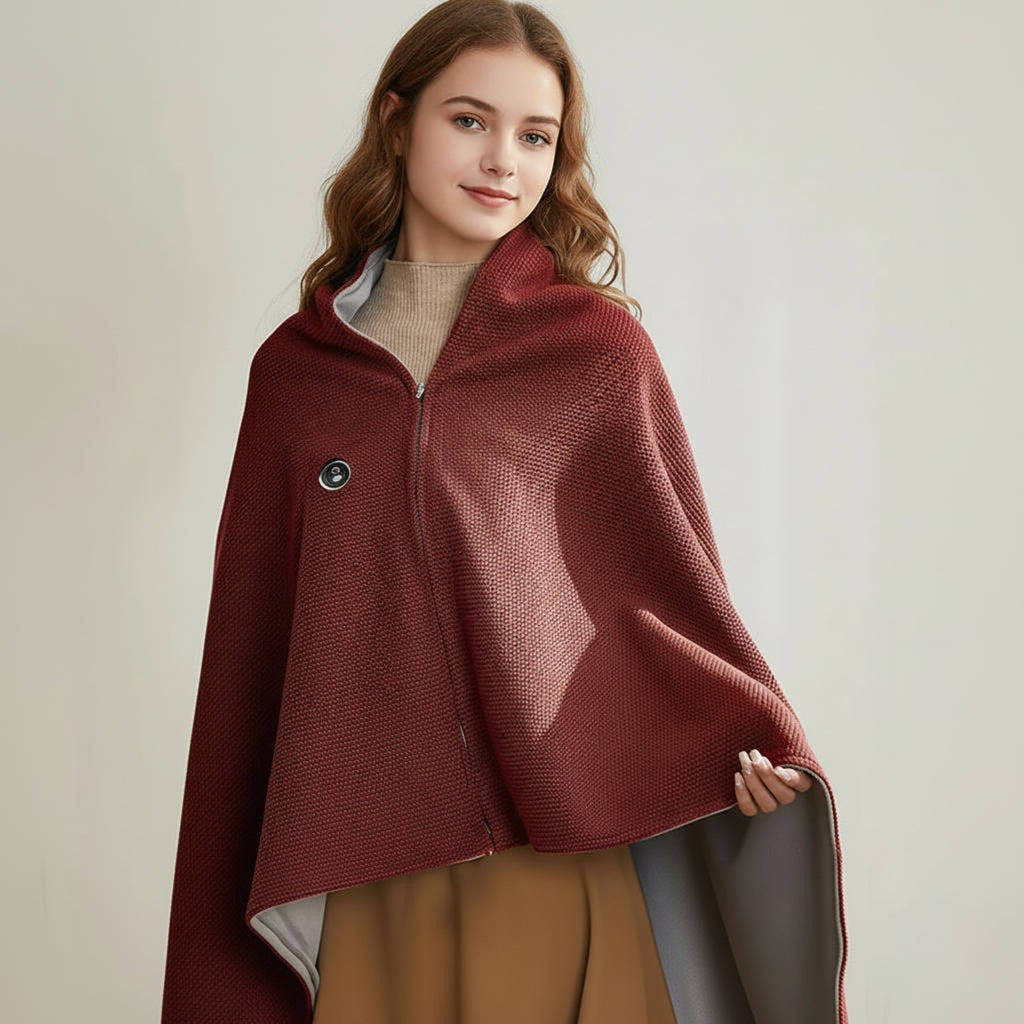 Wearable Heated Blanket With USB Power 8 Heating Zones And Integrated Hood Design For Cozy Warmth - Image 9