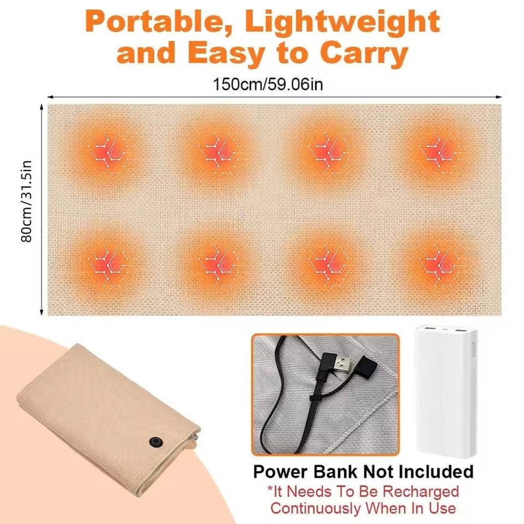 Wearable Heated Blanket With USB Power 8 Heating Zones And Integrated Hood Design For Cozy Warmth - Image 5