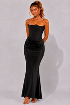 NOVA | Strapless Corset Maxi Wedding Guest Dress