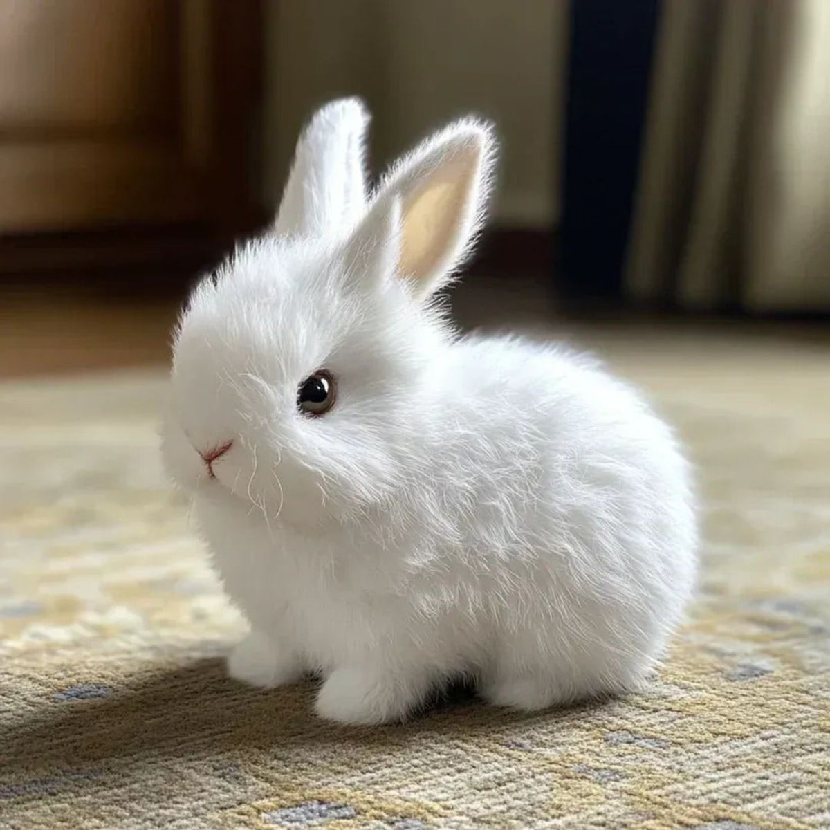 Weighted Stuffed Bunny With Soft Plush Fur And Realistic Details For Comfort - Image 8