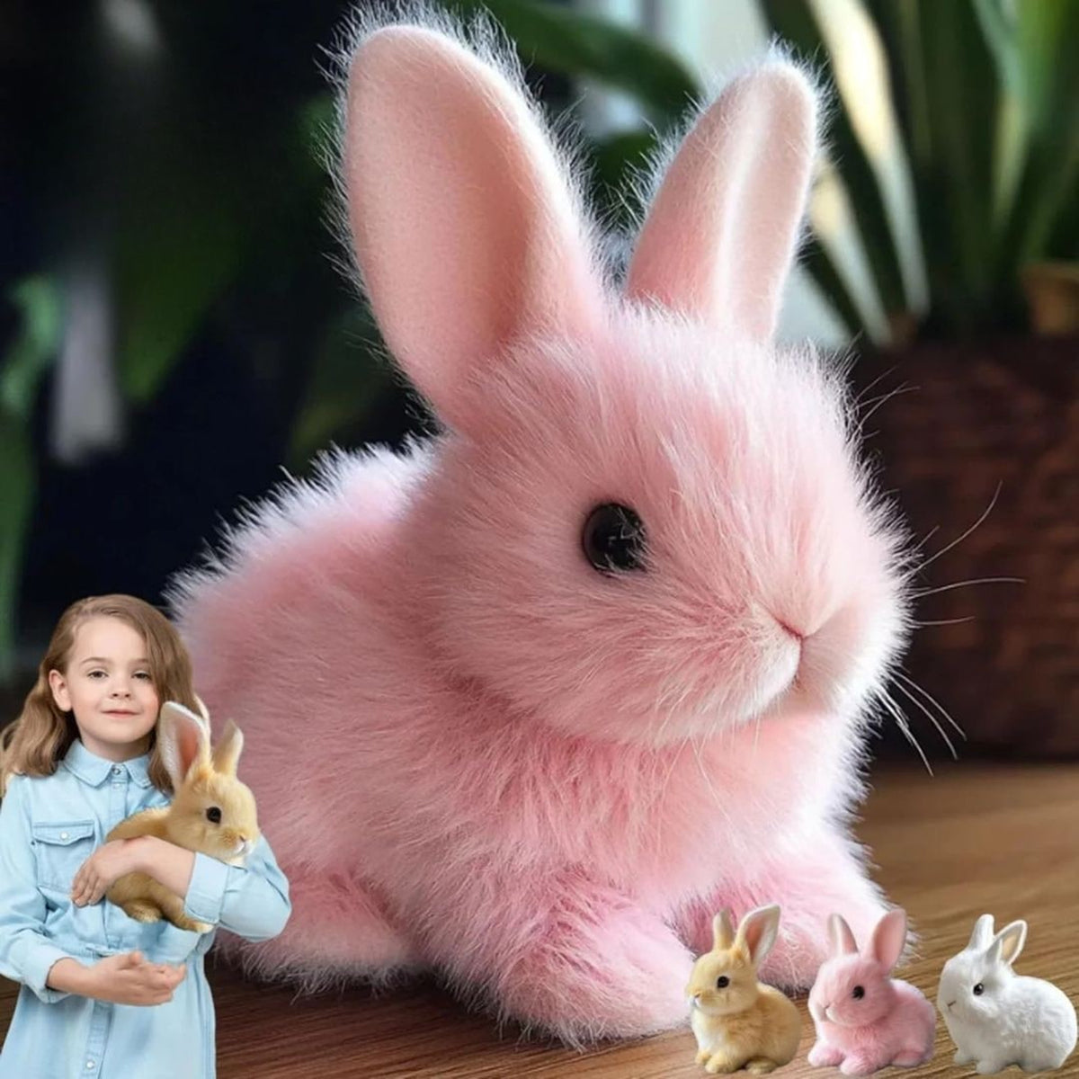Weighted Stuffed Bunny With Soft Plush Fur And Realistic Details For Comfort - Image 5