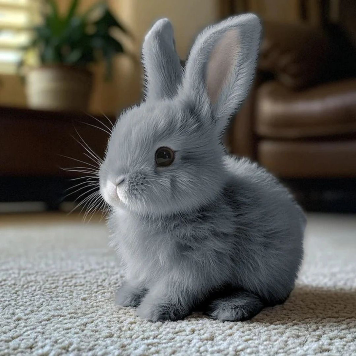 Weighted Stuffed Bunny With Soft Plush Fur And Realistic Details For Comfort - Image 9