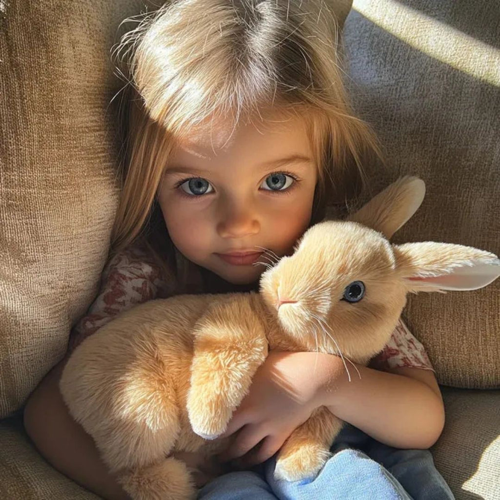 Weighted Stuffed Bunny With Soft Plush Fur And Realistic Details For Comfort - Image 2