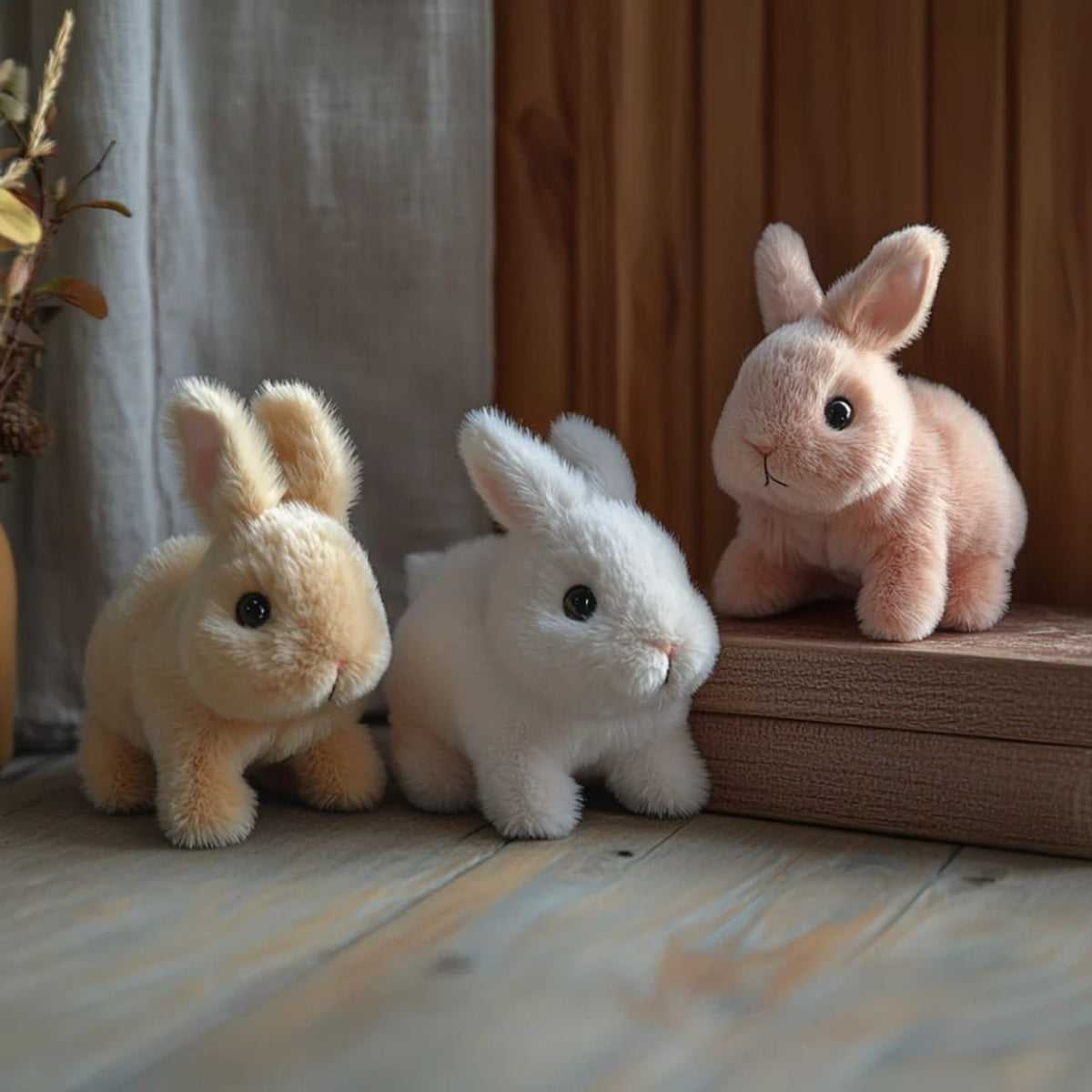 Weighted Stuffed Bunny With Soft Plush Fur And Realistic Details For Comfort - Image 4