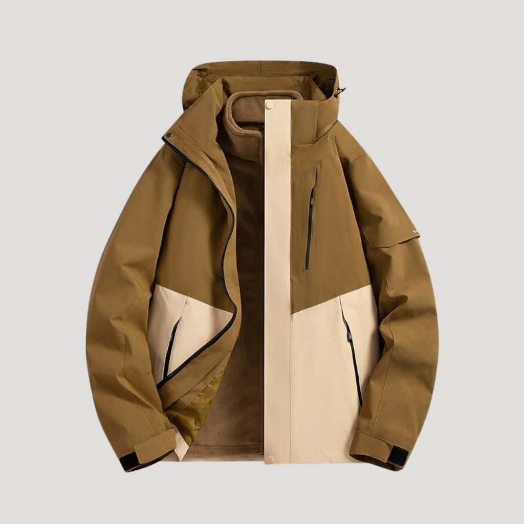 Windbreaker Jacket with Relaxed Fit and Color-Blocked Panels - Image 7