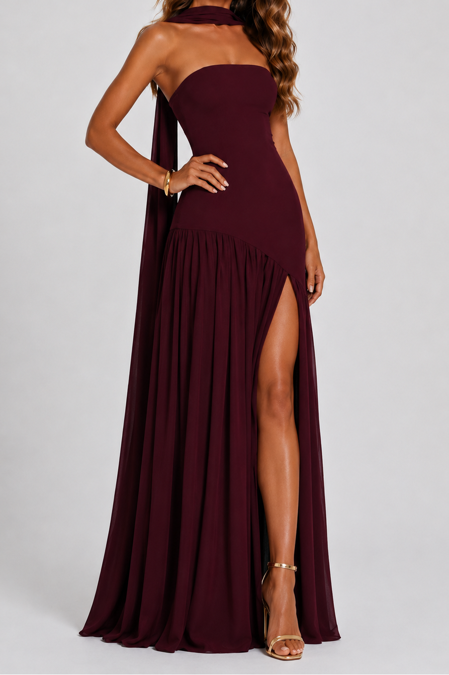 NOVA | Women’s Strapless Seraphina Maxi Dress | Elegant Evening Gown