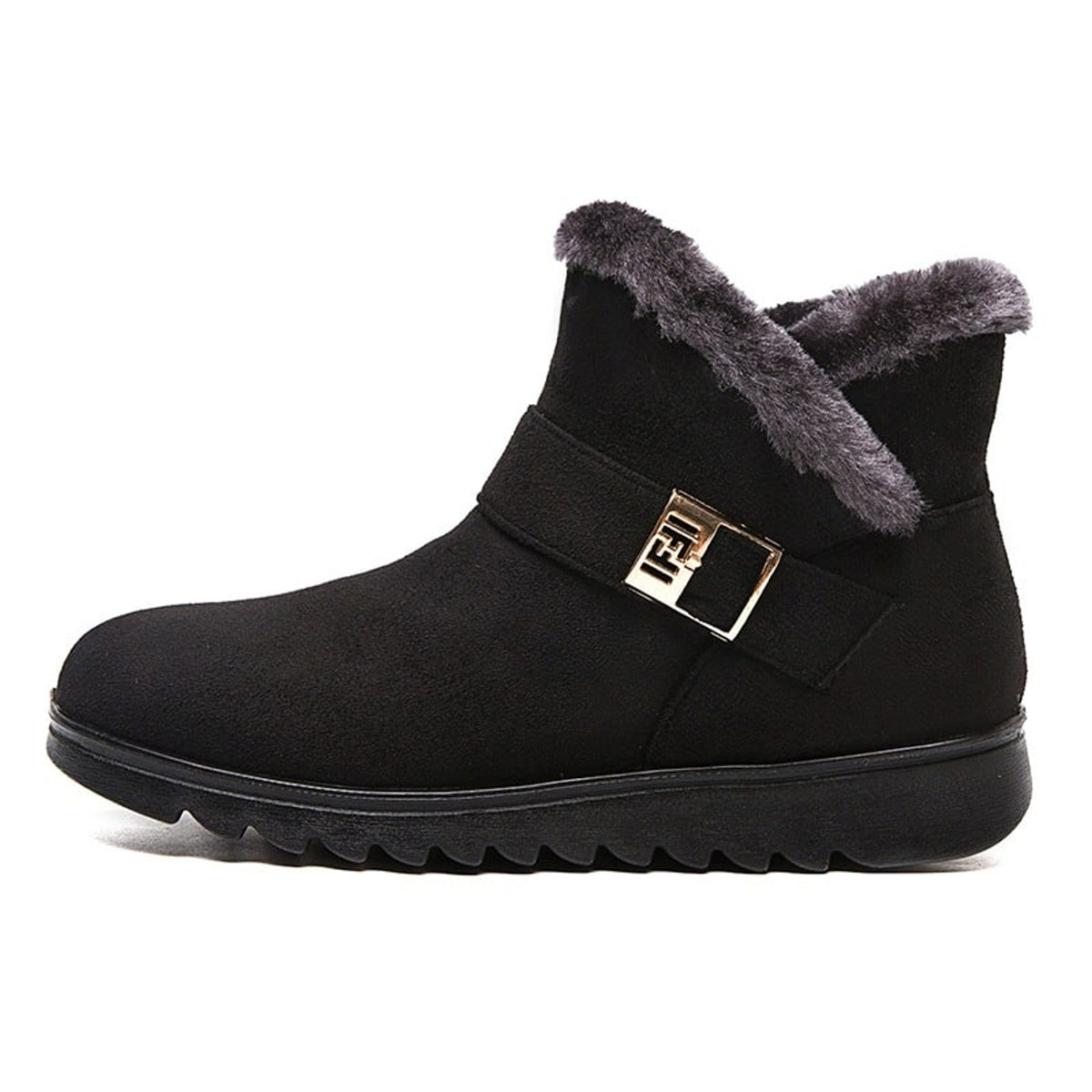Winter Boots with Plush Lining Snow and Buckle Strap - Image 1