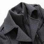 Winter Coat with Double-Layer Knit Collar and Wool Blend - Image 3