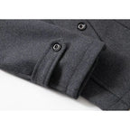 Winter Coat with Double-Layer Knit Collar and Wool Blend - Image 4