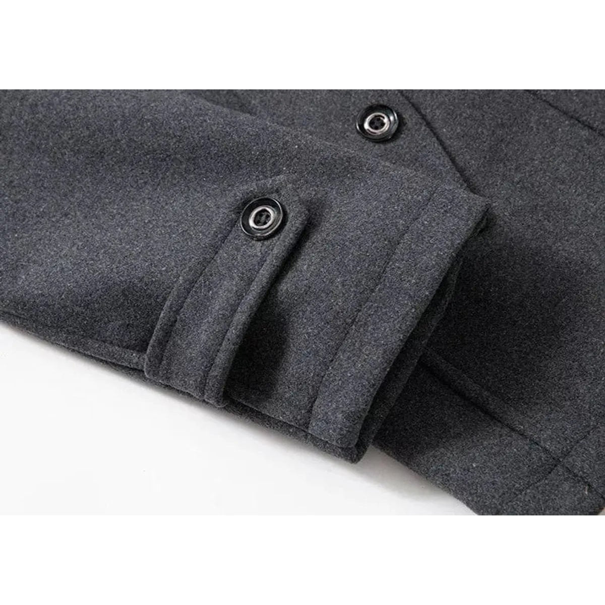 Winter Coat with Double-Layer Knit Collar and Wool Blend - Image 4
