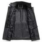 Winter Coat with Double-Layer Knit Collar and Wool Blend - Image 6
