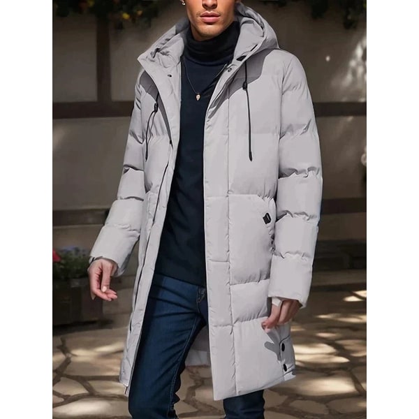 Winter Down Parka with Waterproof Quilted Design and Hooded Protection - Image 1