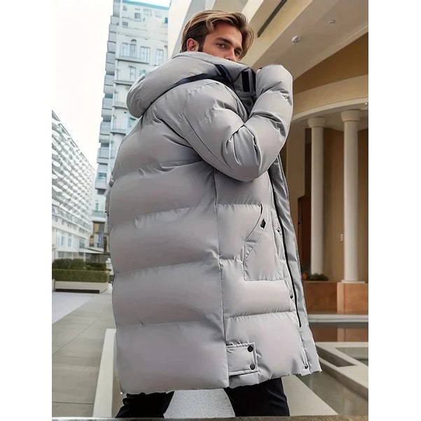 Winter Down Parka with Waterproof Quilted Design and Hooded Protection - Image 2