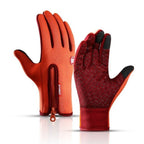 Winter Gloves Warm Full-Finger With Wrist Zipper - Image 2