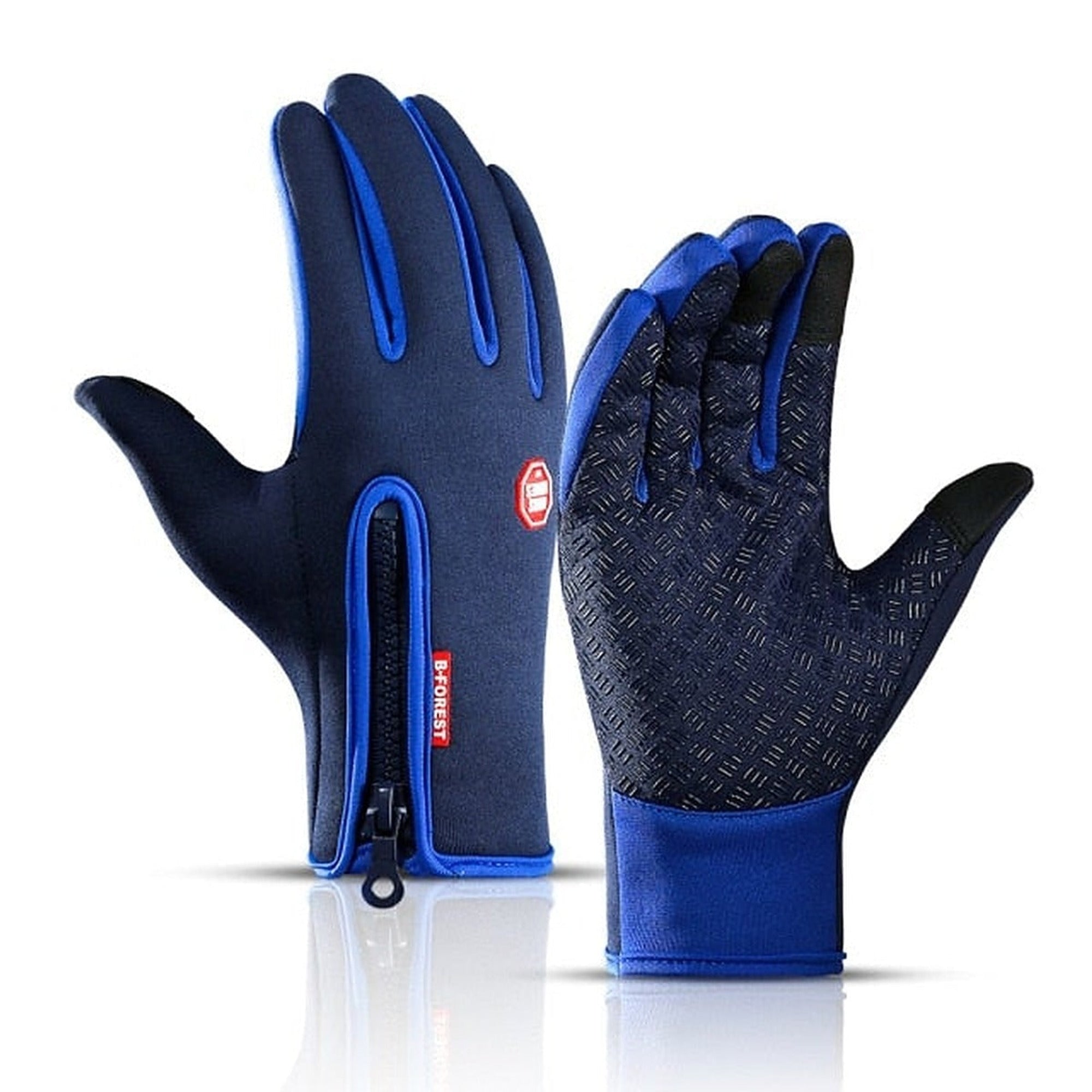Winter Gloves Warm Full-Finger With Wrist Zipper - Image 3