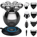Wireless Electric Head Shaver With 7D Floating Blades And LED Display - Image 1