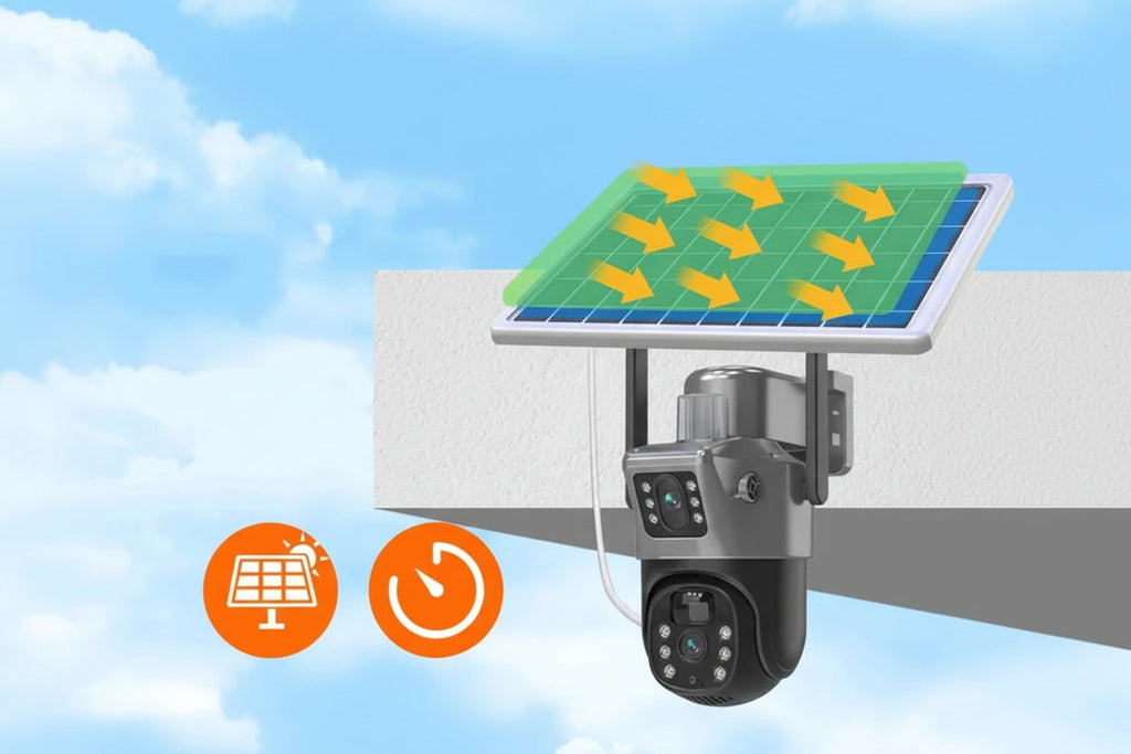 Wireless Security Camera With Solar Panel Featuring Pan Tilt And Completely Autonomous Full 360° Rotation With Intelligent Motion And Human Detection - Image 2