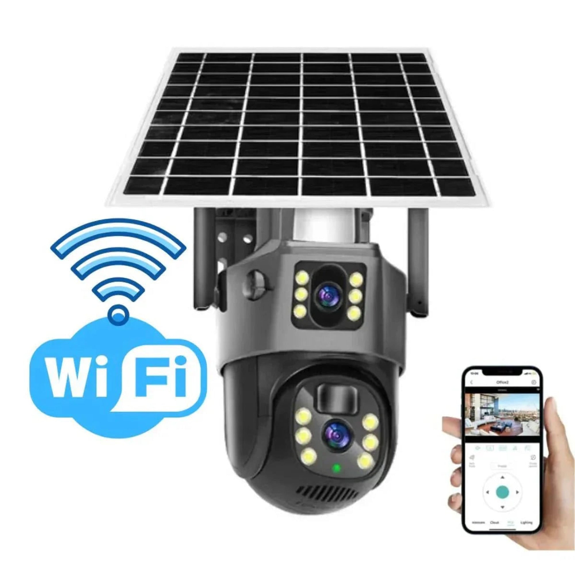 Wireless Security Camera With Solar Panel Featuring Pan Tilt And Completely Autonomous Full 360° Rotation With Intelligent Motion And Human Detection - Image 5