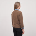 Women's Cardigan Button Up Front Long-Sleeve With Collar - angle