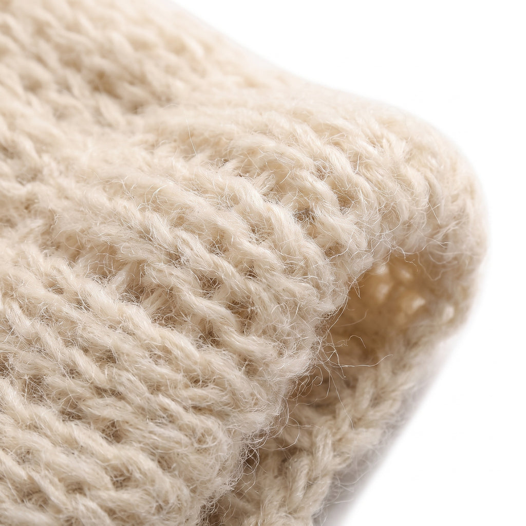 Women's Cardigan Open-Front Loose-Knit Long-Sleeved Fluffy Knit Sweater - detail