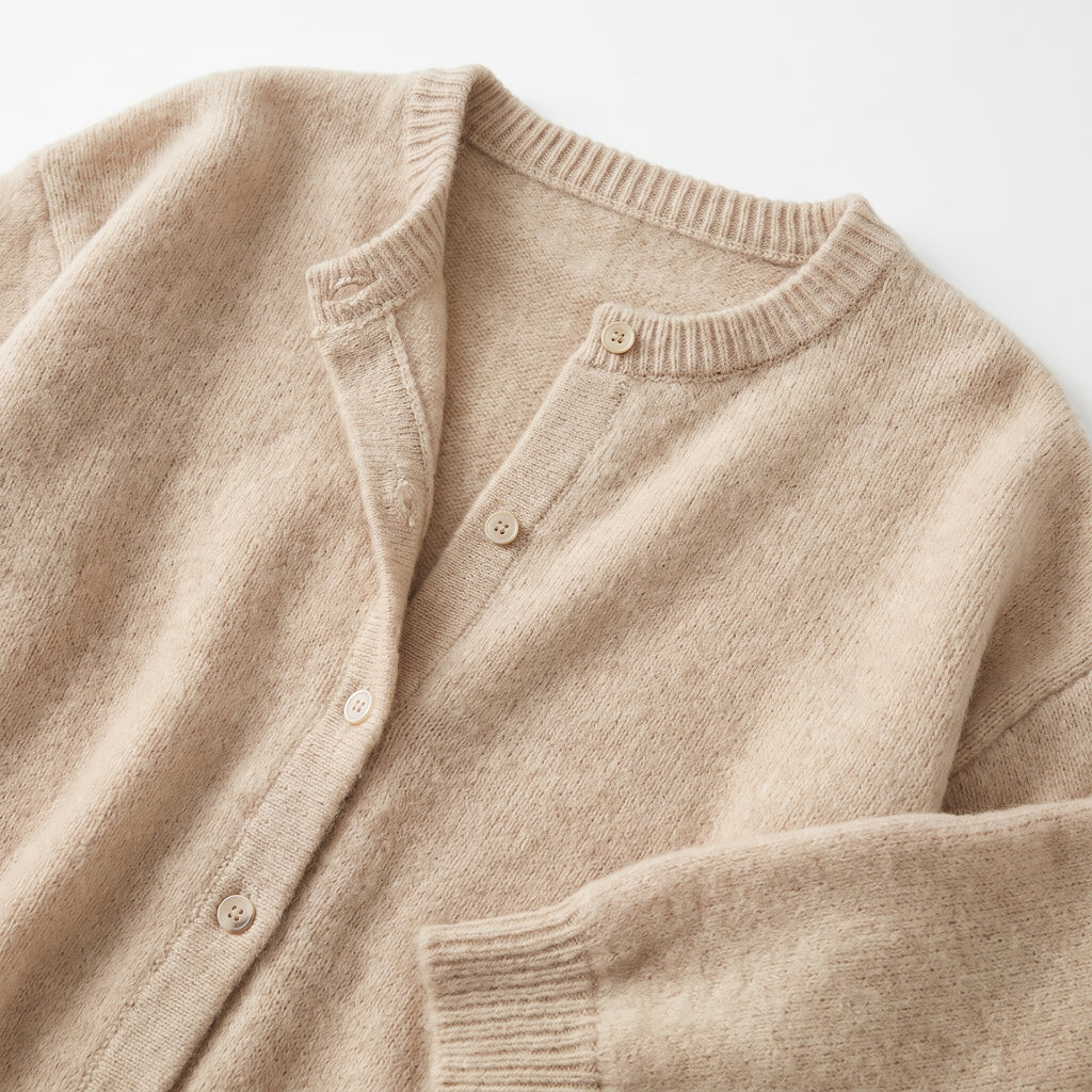 Women's Cardigan Button-Up Sweater Relaxed Fit Oversized Style - detail
