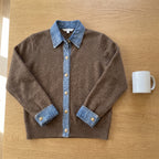 Women's Cardigan Button Up Front Long-Sleeve With Collar - scale