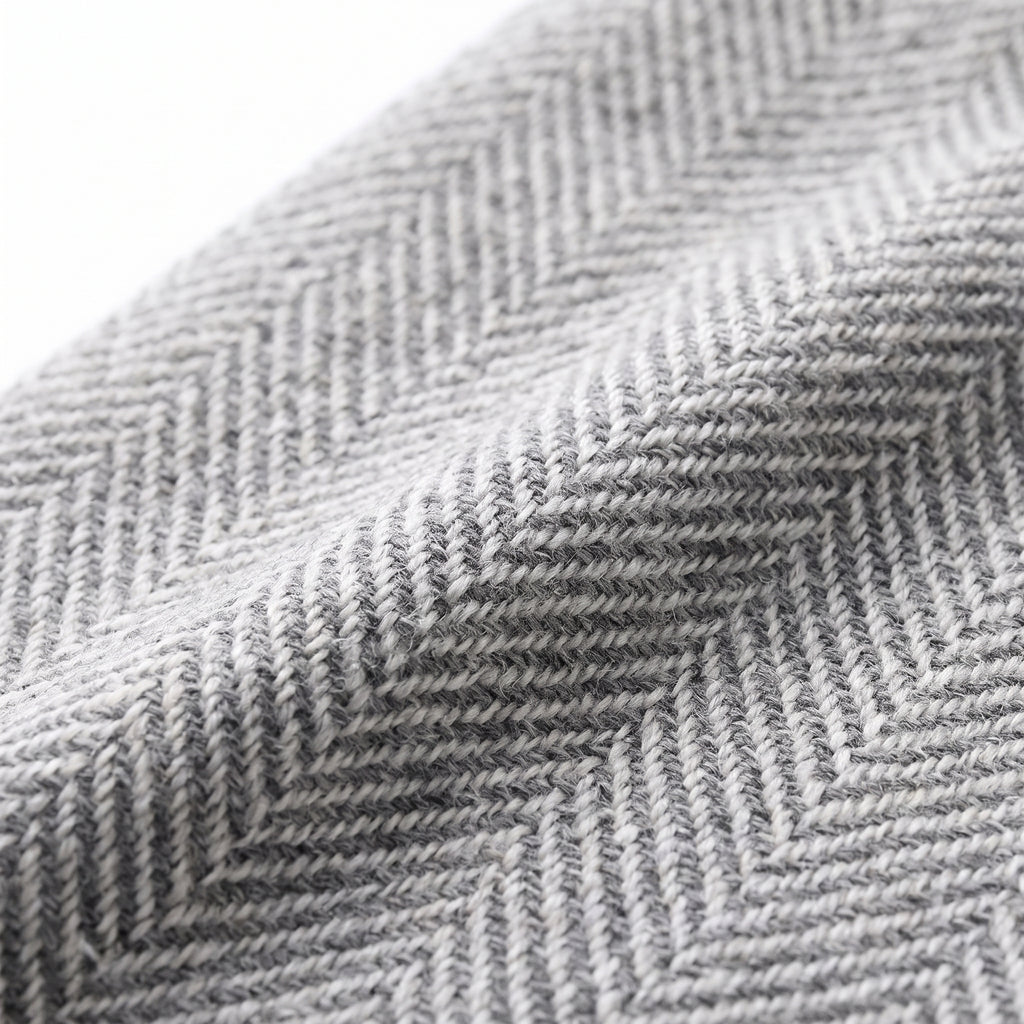 Women's Herringbone Blazer with Flattering Longline Fit and Notch Lapel - detail