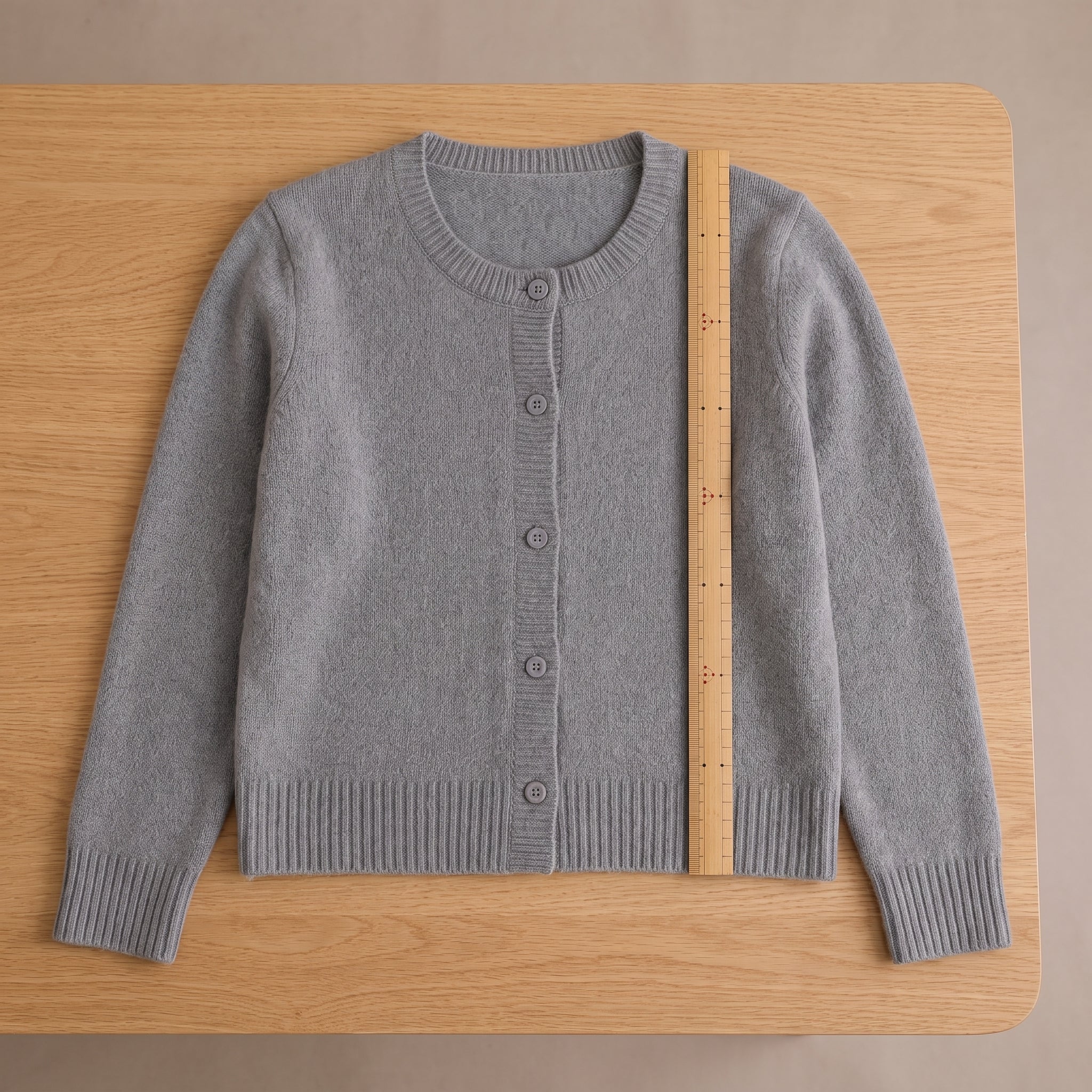 Women's Knit Cardigan Sweater Button-Up Long-Sleeve Round Neck Button Down - scale