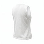 Women's Knit Vest Top With V-Neck And Closure For Fabric - angle