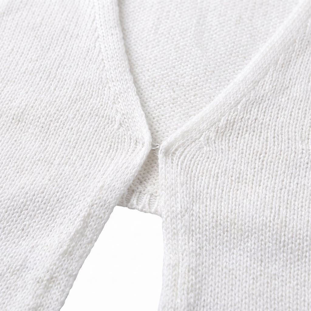 Women's Knit Vest Top With V-Neck And Closure For Fabric - detail