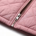 Women's Quilted Vest Zip Up With Stand Collar And Pockets - detail