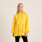 Women's Rain Jacket Adjustable Hooded Raincoat Drawstring - hero