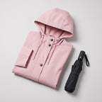 Women's Rain Jacket Adjustable Longline Parka Button-Front - scale