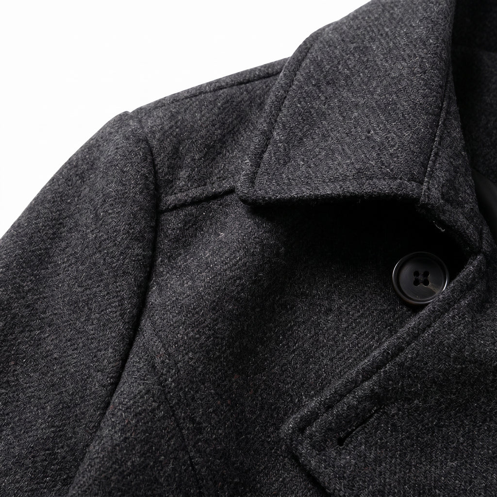 Women's Trench Coat Double-Breasted Longline With Lapels - detail
