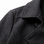 Women's Trench Coat Double-Breasted Longline With Lapels - detail