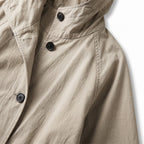 Women's Hooded Trench Coat Long Button-Front - detail