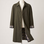 Women's Trench Coat Long Single-breasted Plaid Lined - Image 3