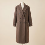 Women's Trench Coat Long Double Breasted Longline - Image 1