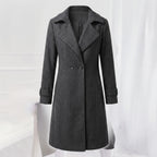 Women's Trench Coat Double-Breasted Longline With Lapels - hero