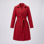 Women's Trench Coat Double Breasted Longline - Image 14
