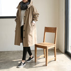 Women's Hooded Trench Coat Single-Breasted Knee-Length Pockets - scale