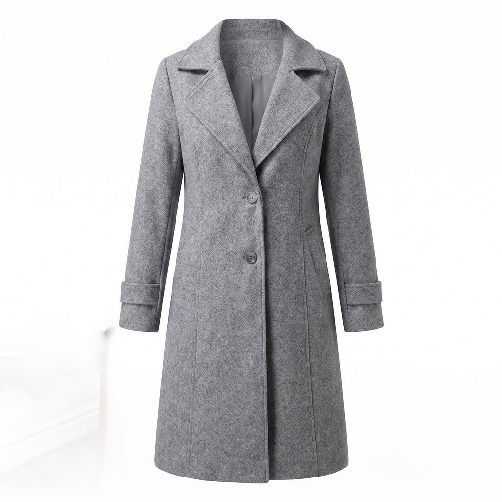 Women's Trench Coat Double-Breasted Longline With Lapels - studio
