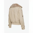 Cropped Trench Coat Double Breasted With Collar - angle