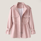 Women's Utility Jacket with Sculpting Fit and Zip-Up Front - hero