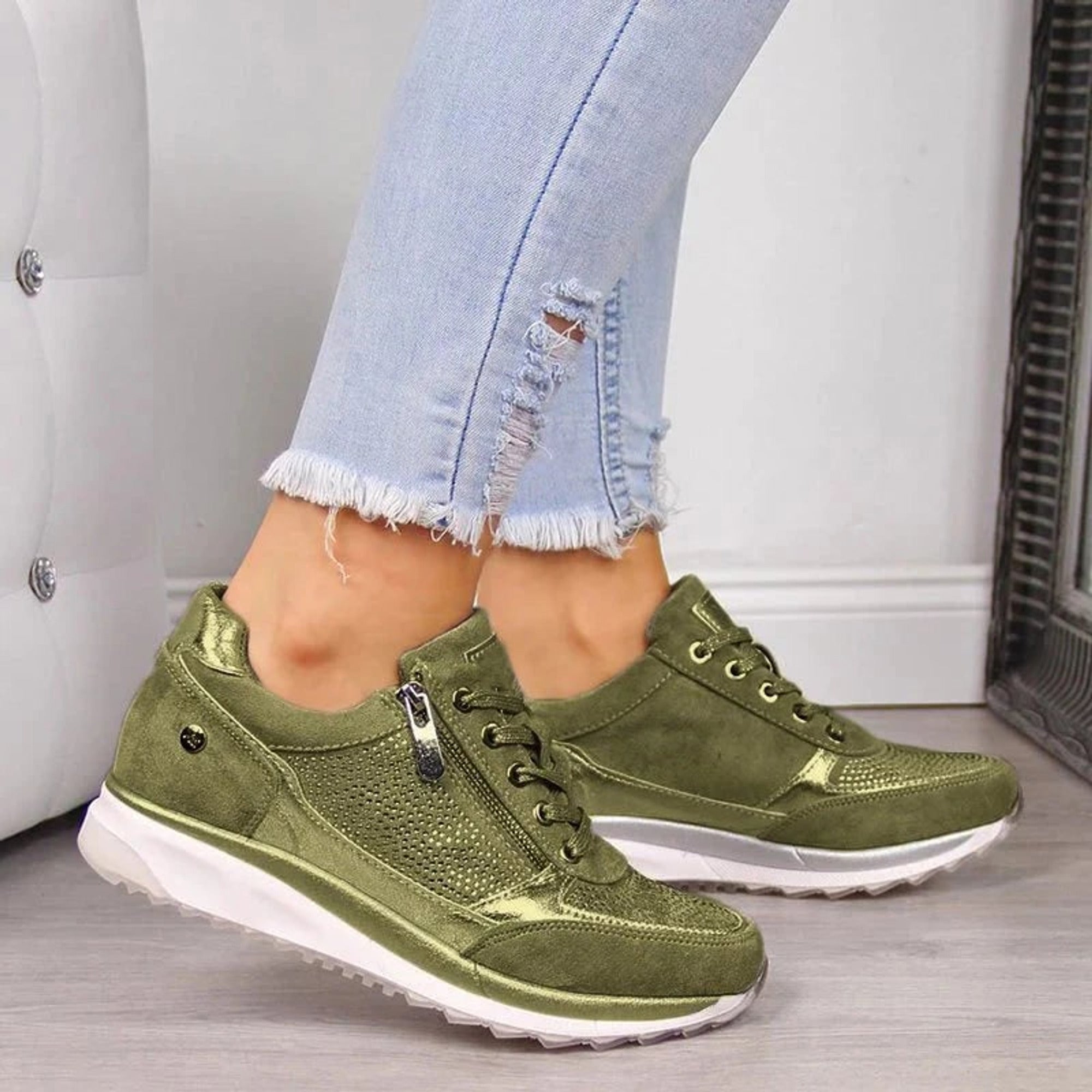 Women Shoes with Supportive Sneaker Design and Cushioning - Image 2