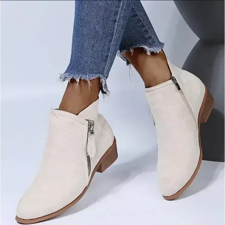 Women's Ankle Boots with Supportive Walking Design and Side Zipper - Image 4