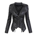 Women's Biker Jacket with Fitted and Asymmetric Zip - Image 1